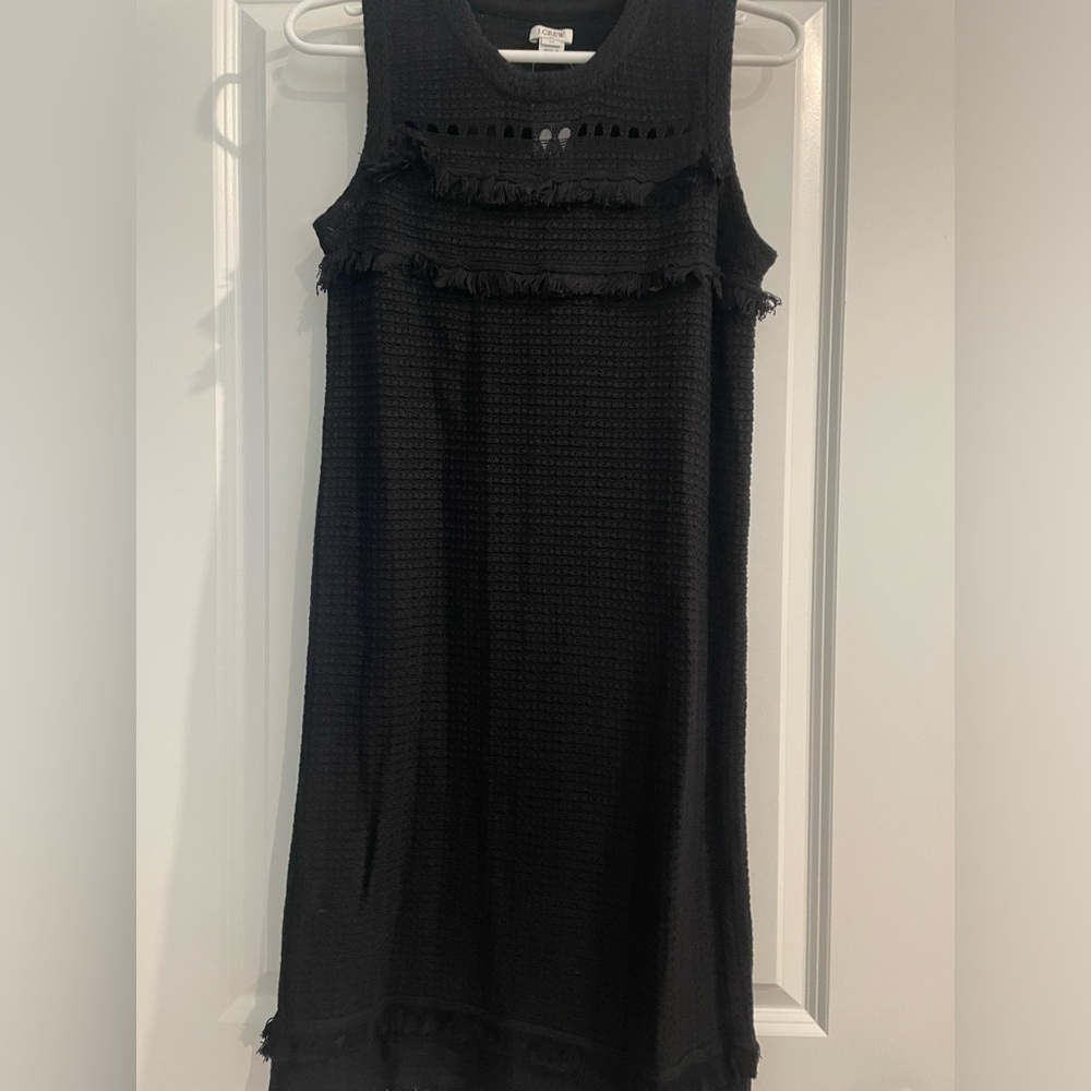 Jcrew knit sweater dress with fringe Size XS